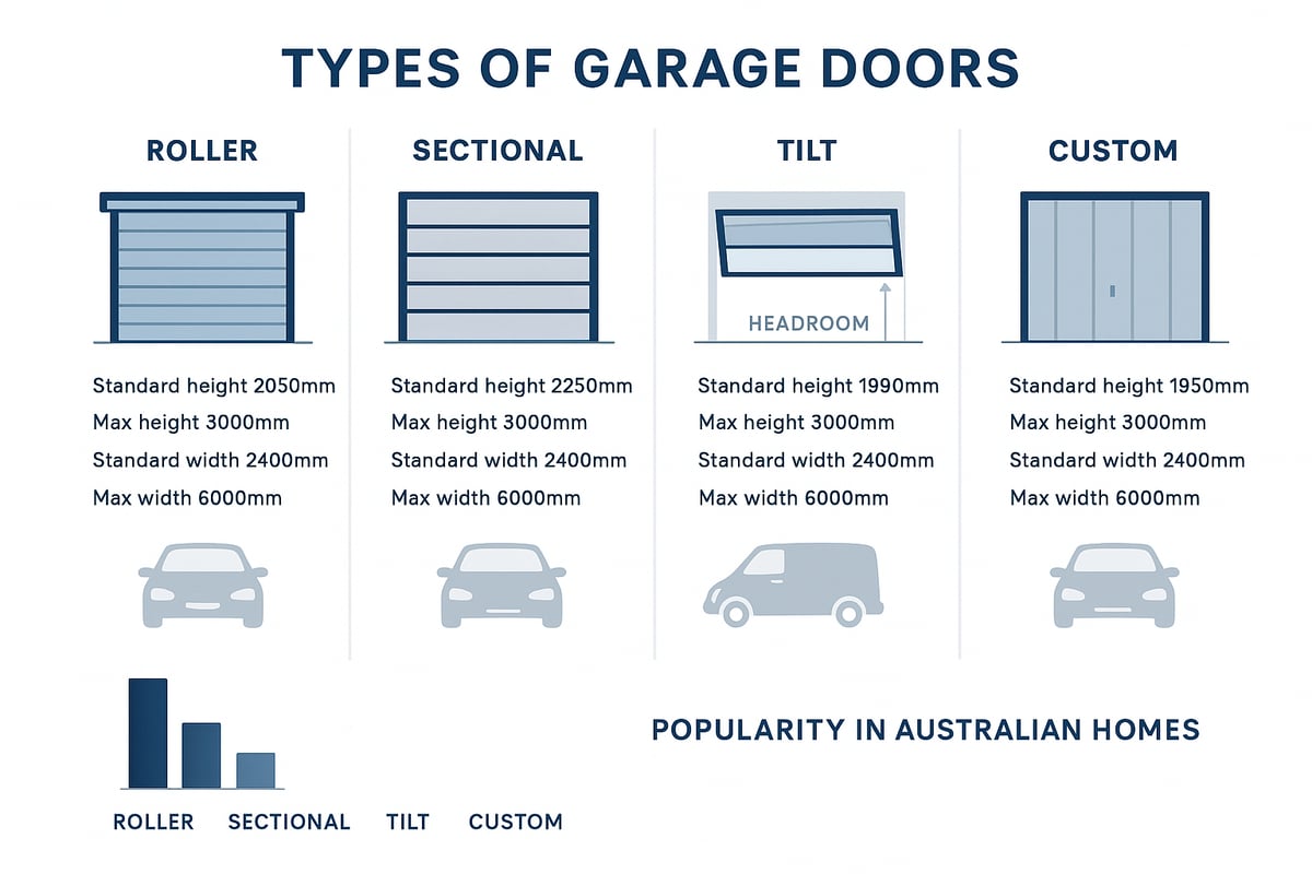 Types of Garage Doors & Their Size Options