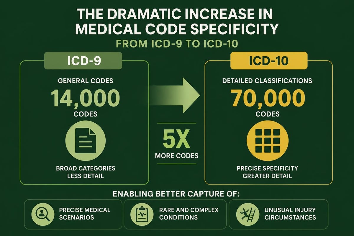 ICD-10 code specificity expansion