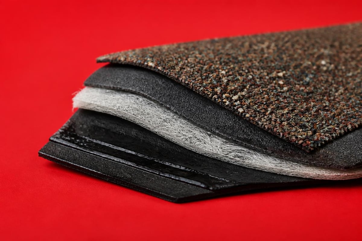 Roof shingle construction layers