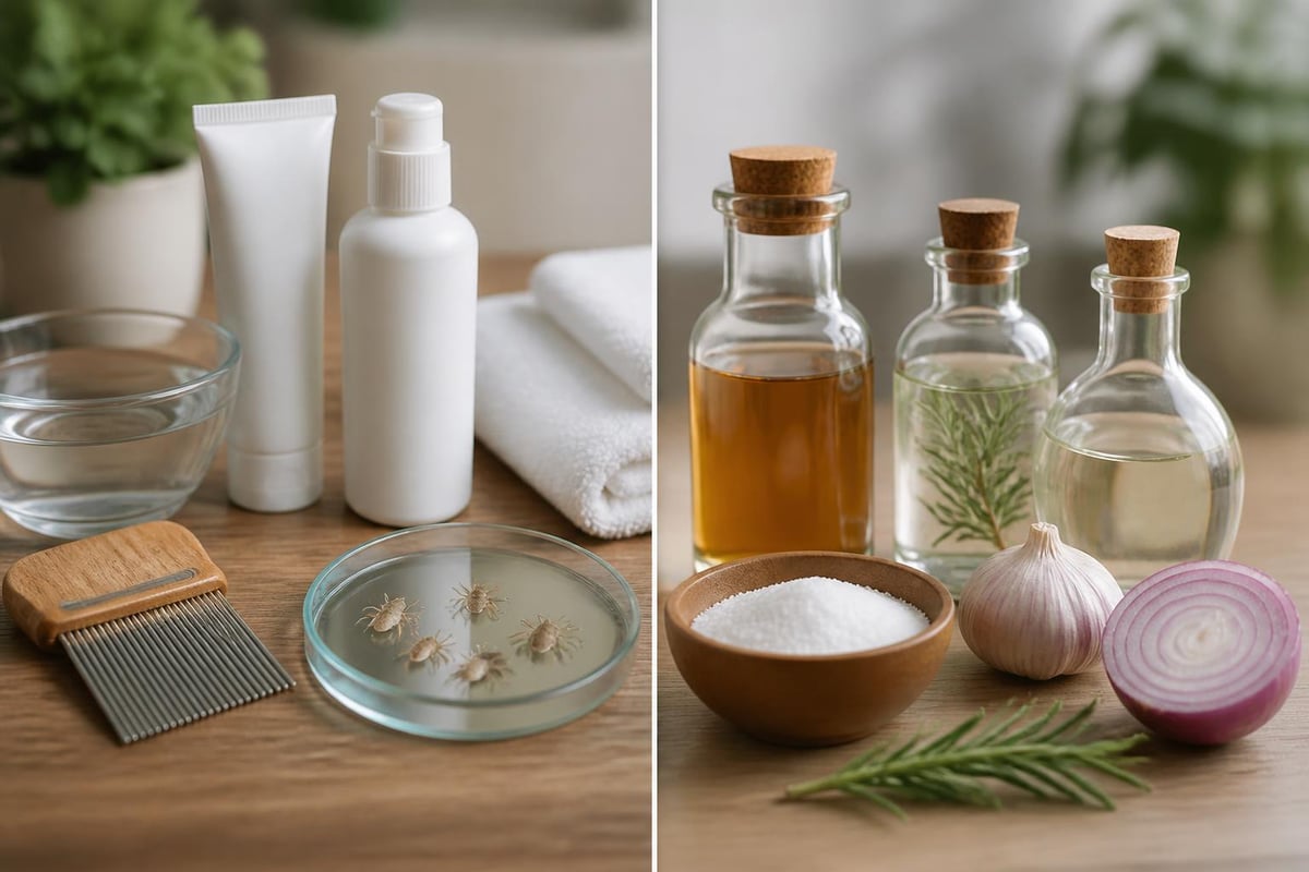 Comparison of non-toxic lice treatment methods by effectiveness, from wet combing to essential oils and vinegar