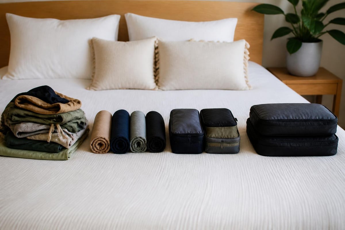 Space comparison between packing methods