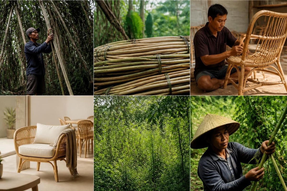 Sustainable rattan harvesting cycle