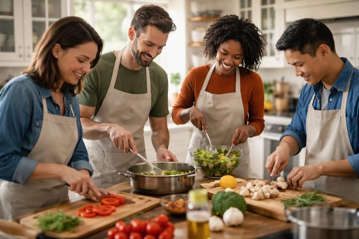 Teambuilding durch gemeinsames Kochen