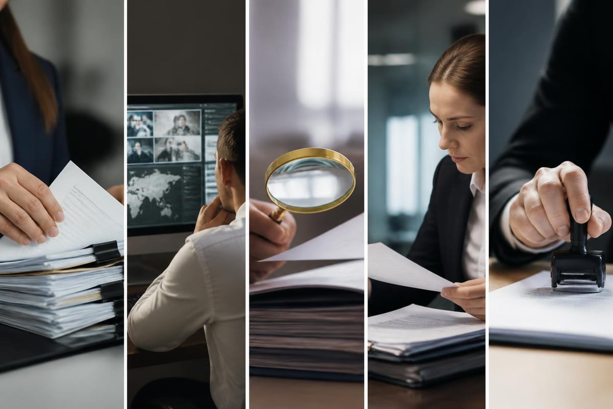 Due diligence process stages