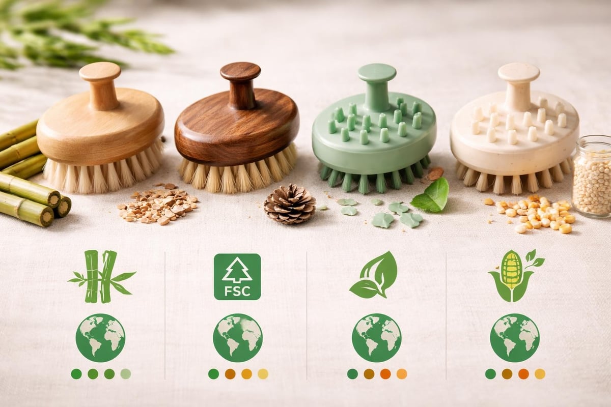 Shampoo brush materialer sammenligning