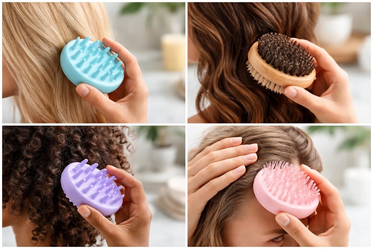 Shampoo brush til forskellige h&aring;rtyper