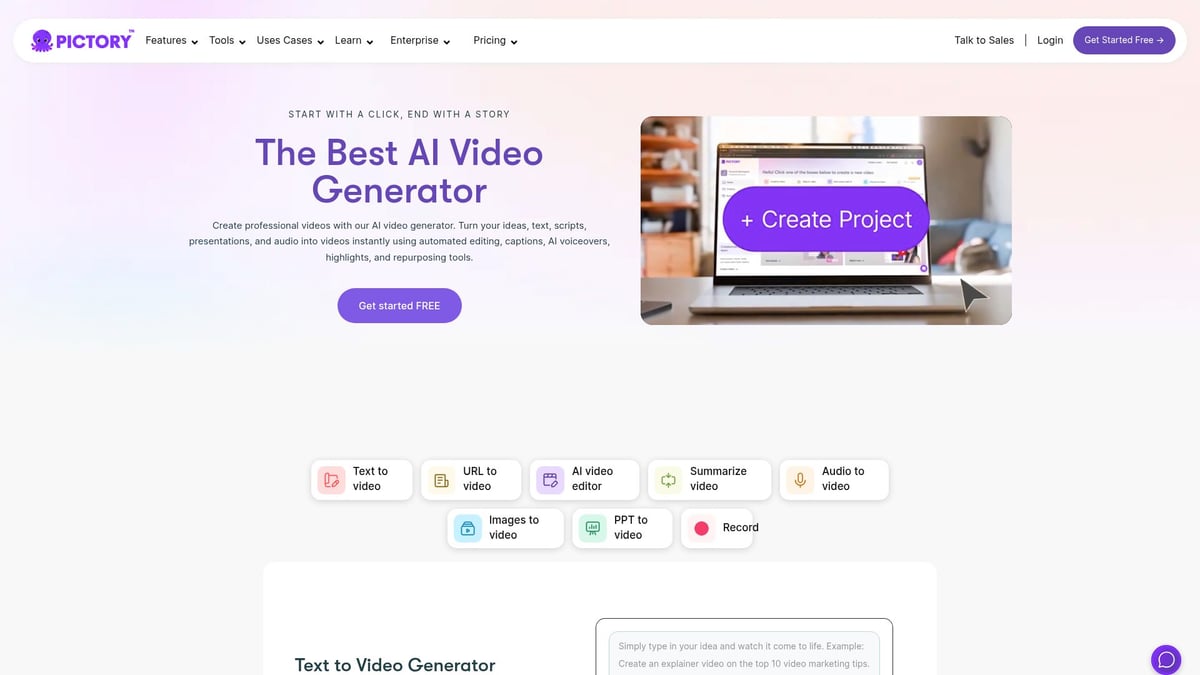 9 Brilliant Free Video Maker AI Tools to Try in 2026 - Pictory