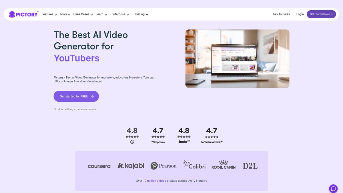 9 Essential Top AI Video Generator Picks for 2025 - Pictory