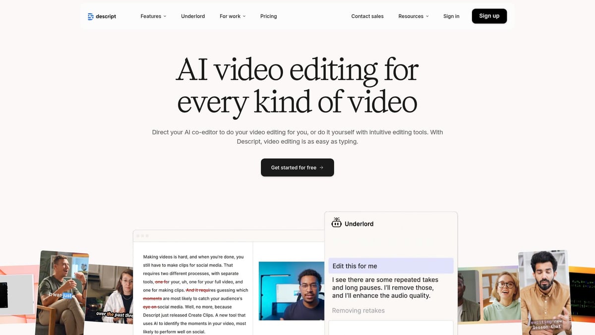 9 Essential Top AI Video Generator Picks for 2025 - Descript