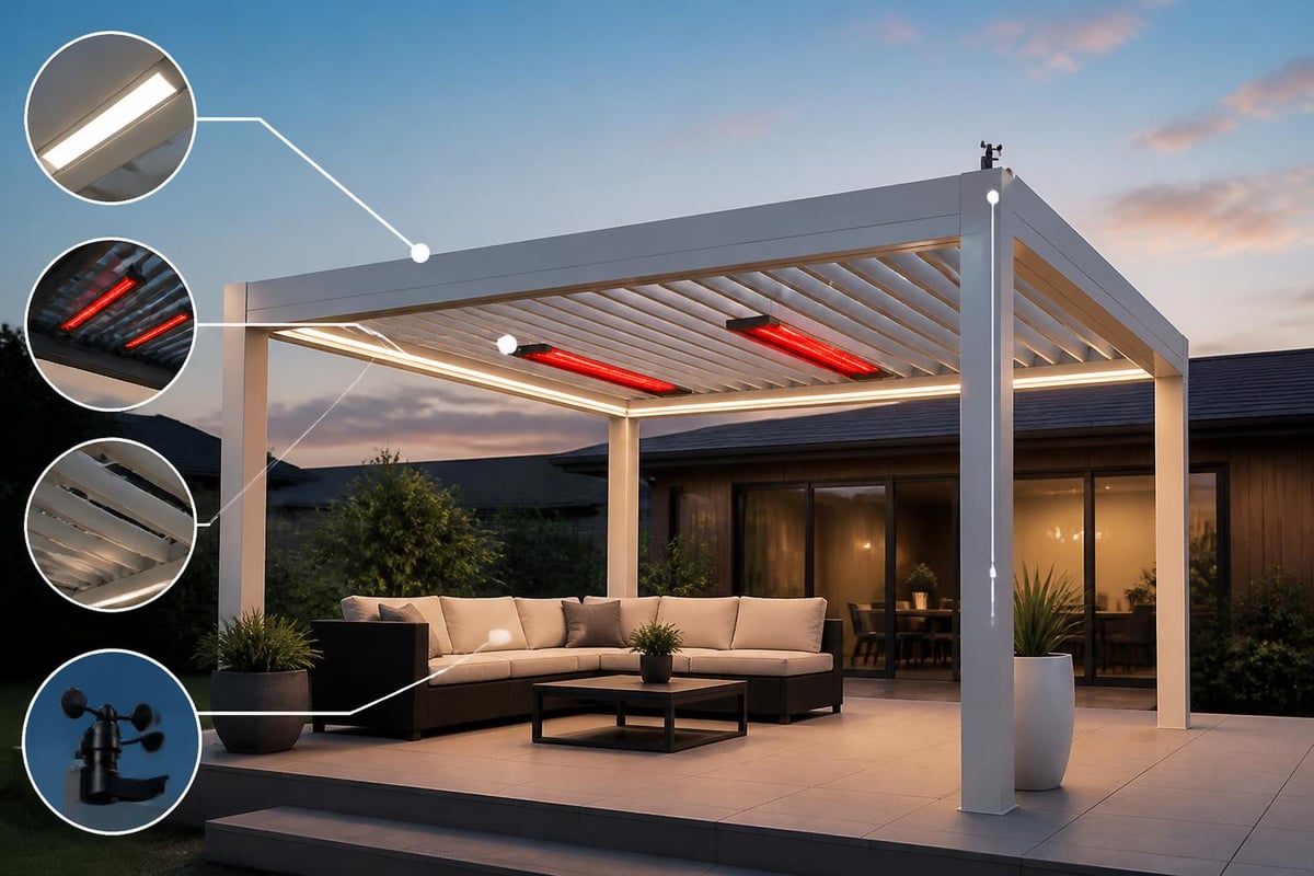 Smart pergola technology integration
