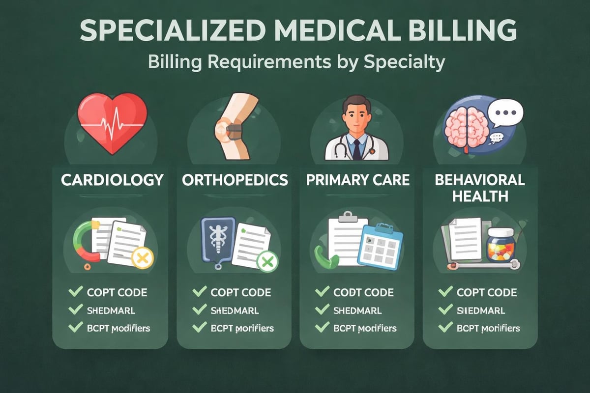 Specialty-specific medical billing requirements