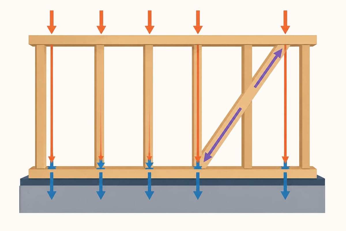 Timber frame wall structural components