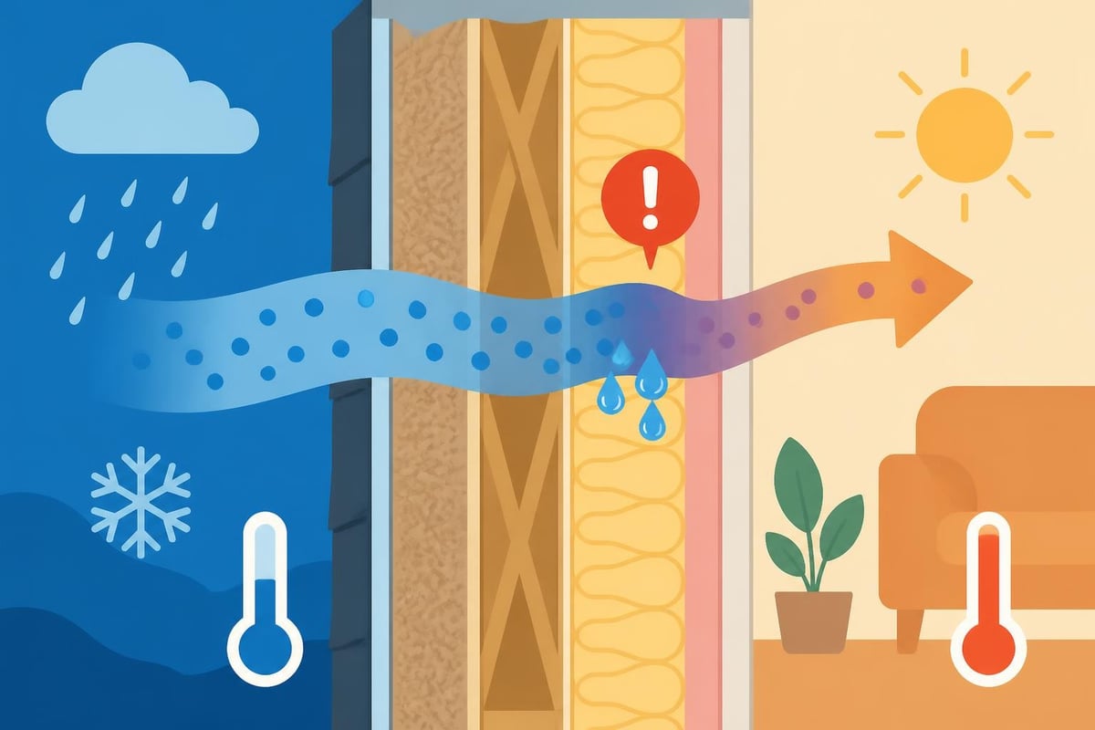 Moisture movement in timber walls