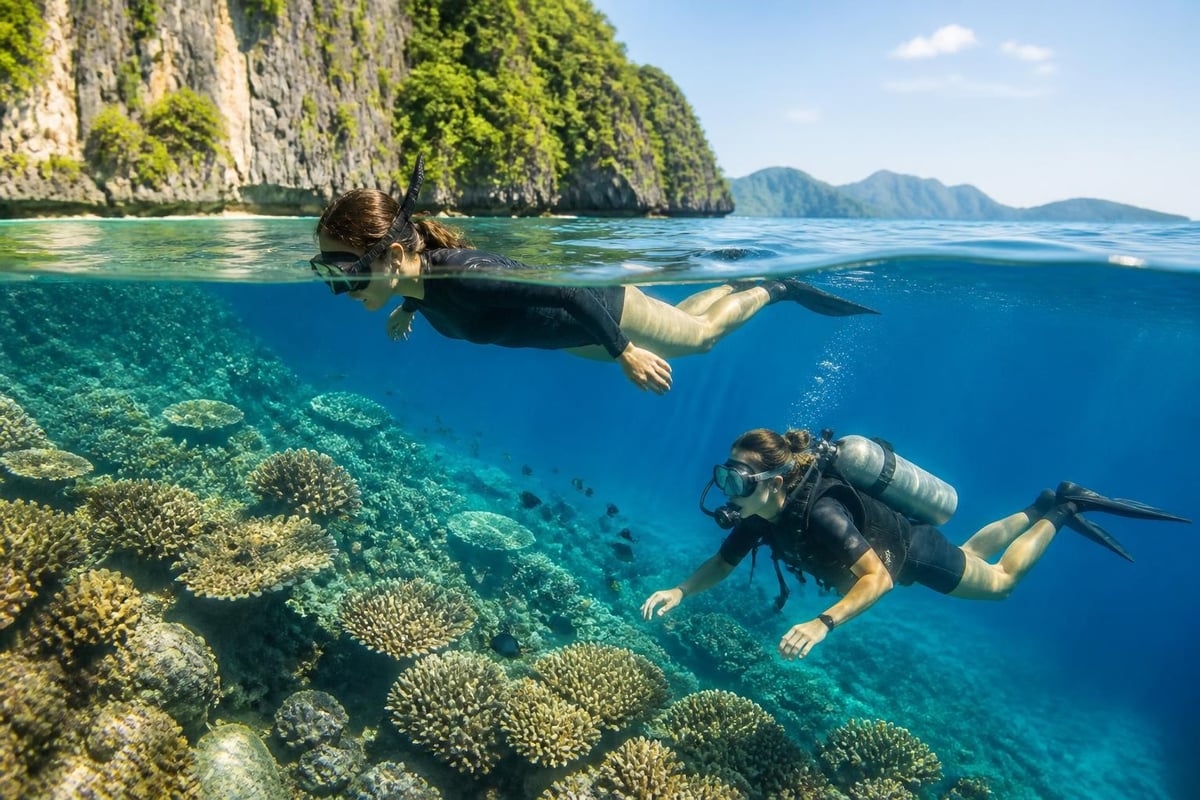 Snorkeling to diving progression