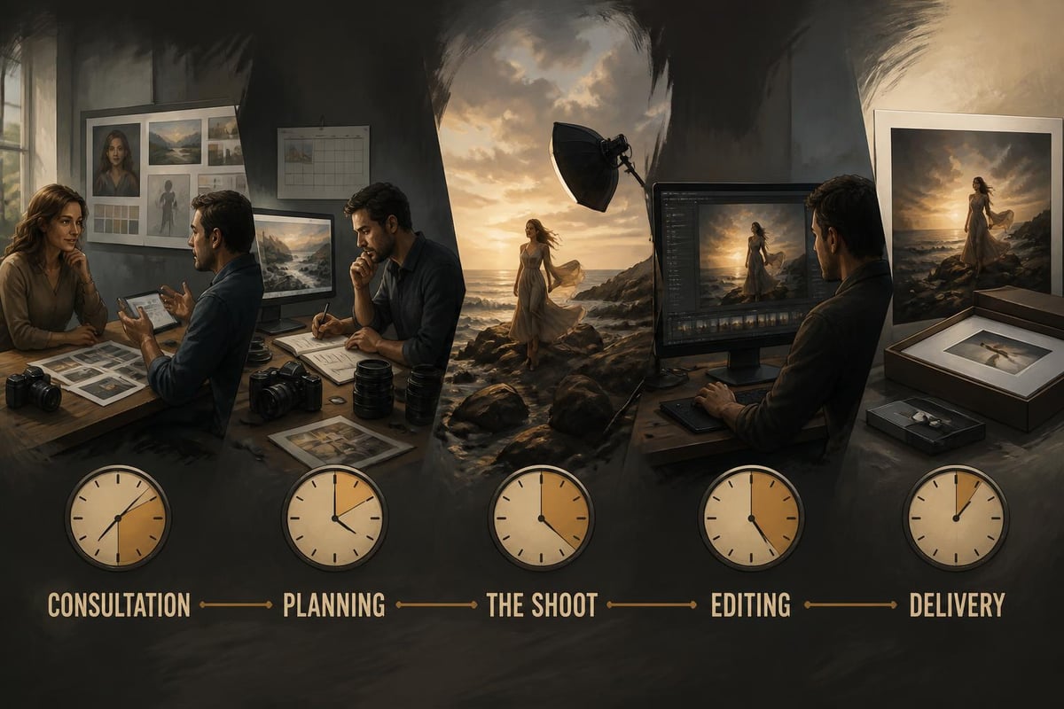 Photography workflow stages