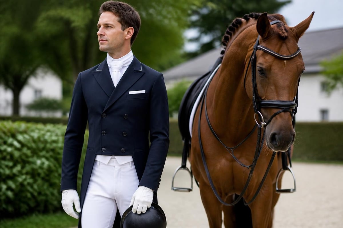 Complete dressage competition outfit coordination