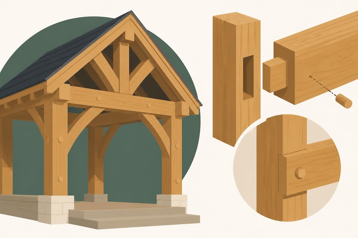 Oak timber joinery detail