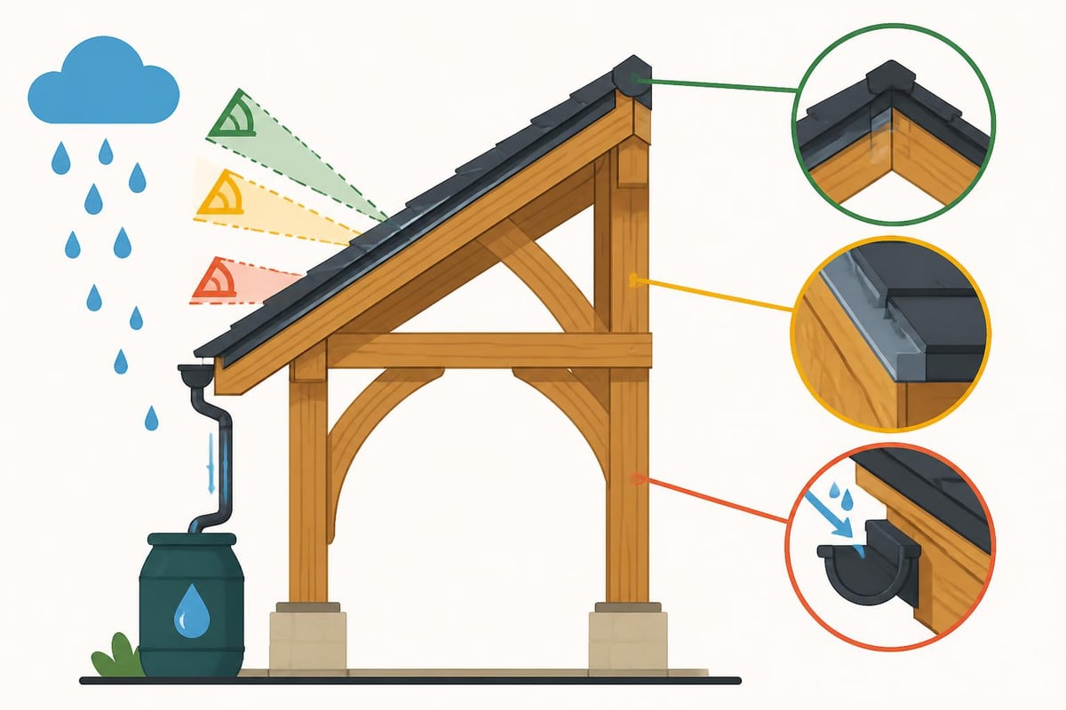 Oak porch weatherproofing