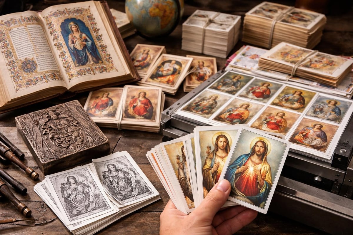 Evolution of prayer card printing