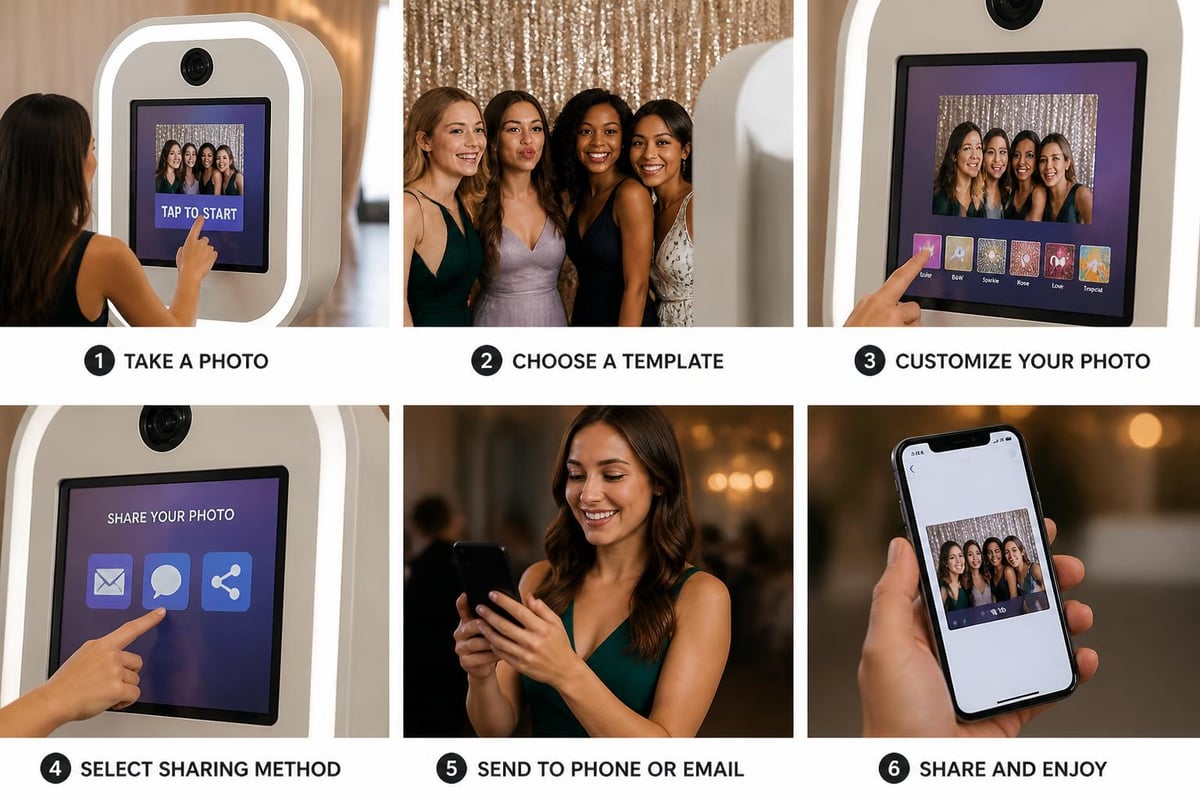 Digital sharing workflow for photo booths