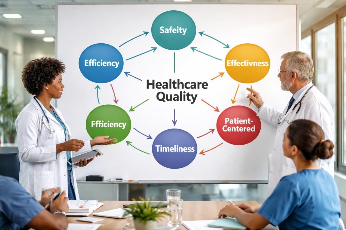 Six dimensions of healthcare quality