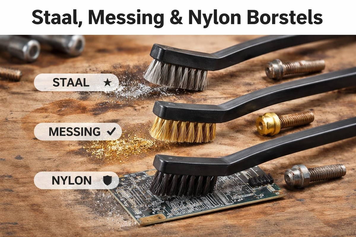 Vergelijking borstel set mini materialen