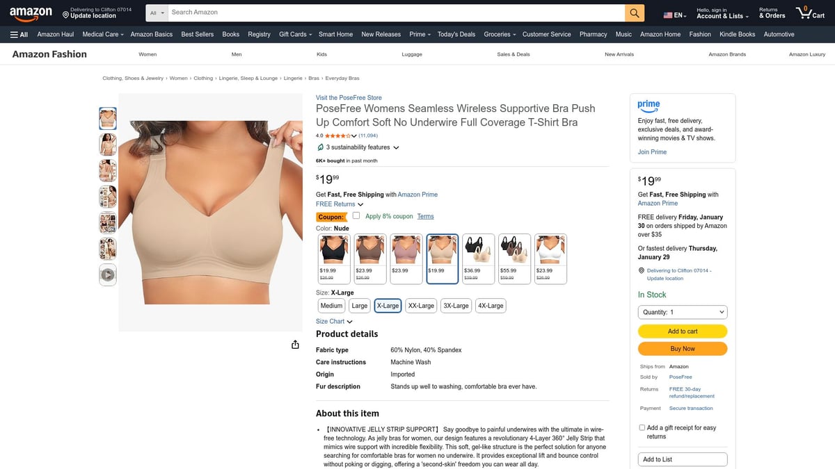 7 Everyday Bra Picks for All-Day Comfort in 2026 - PoseFree Seamless Wireless Supportive T-Shirt Bra
