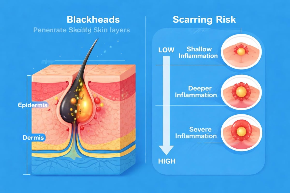 Blackhead formation layers
