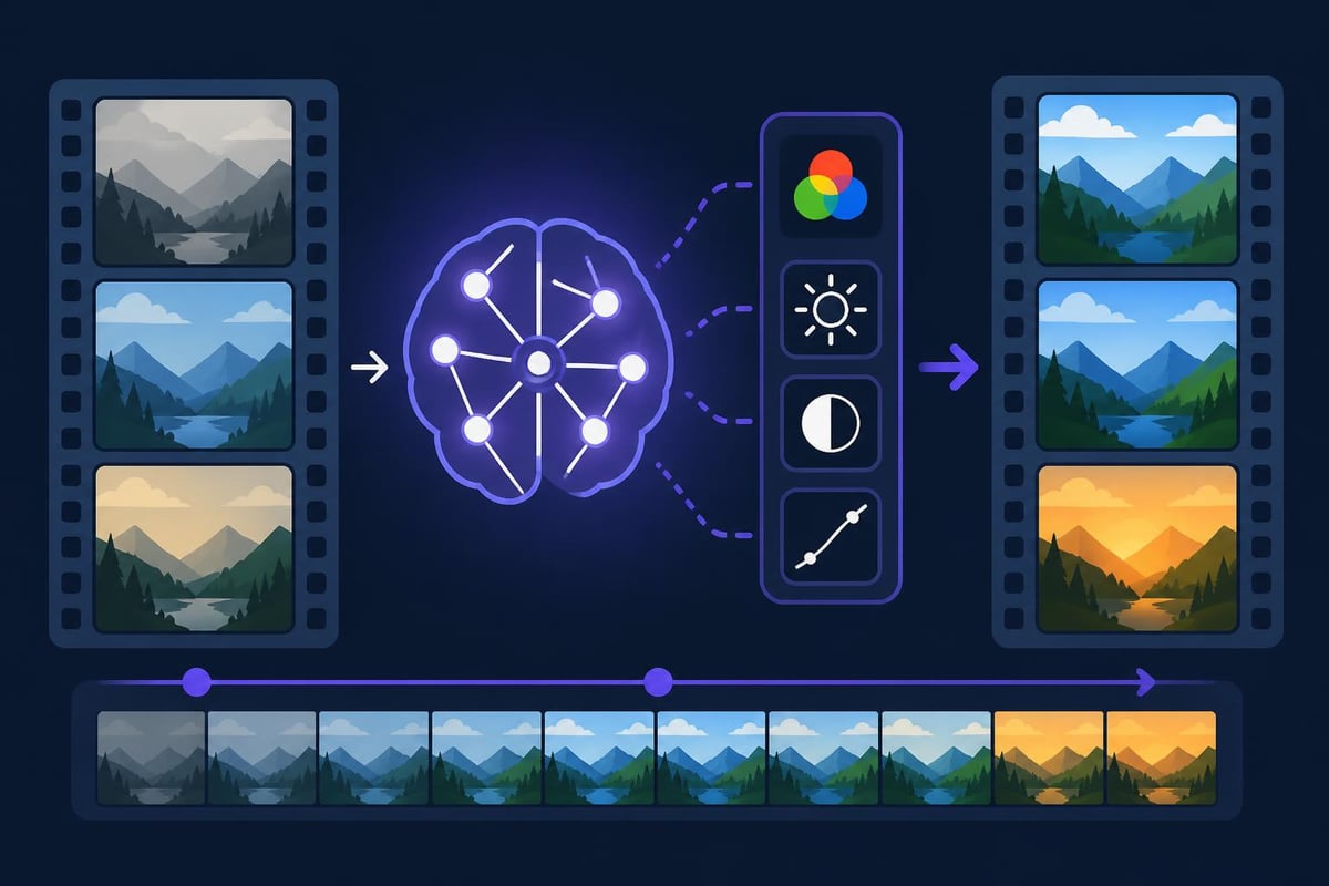 AI-powered video retouching