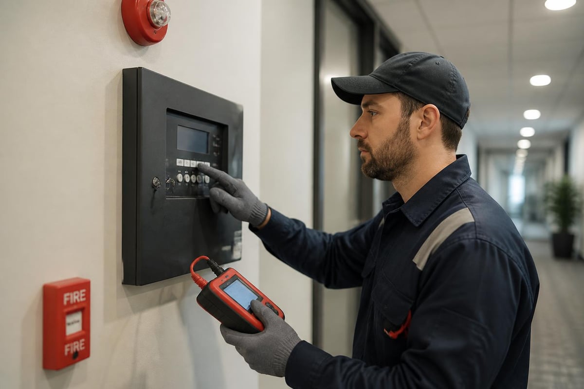 Fire alarm system maintenance workflow
