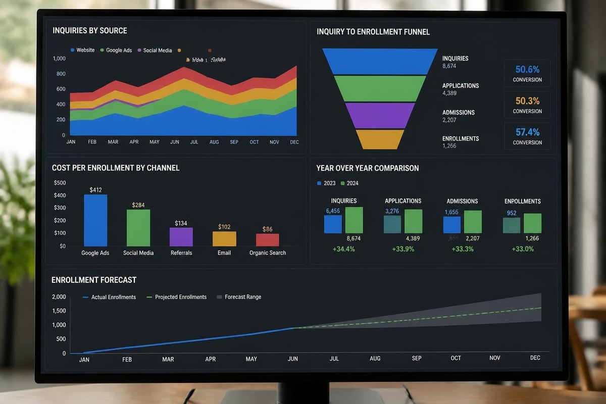 Enrollment performance dashboard