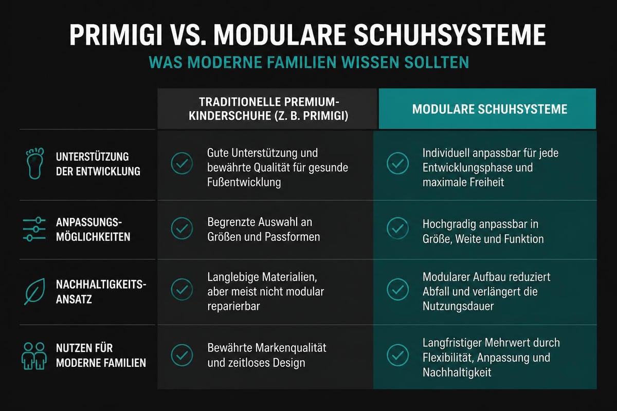 Primigi vs. moderne Schuhkonzepte