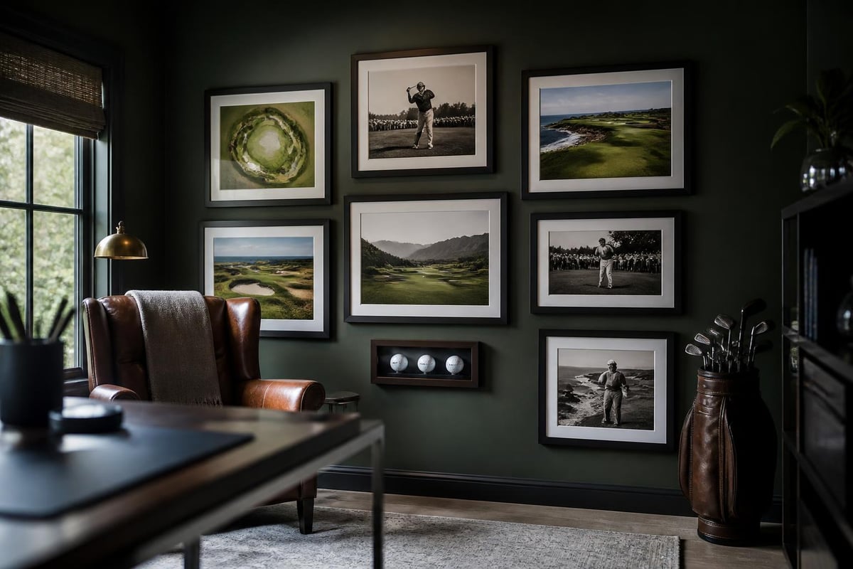 Golf memorabilia display