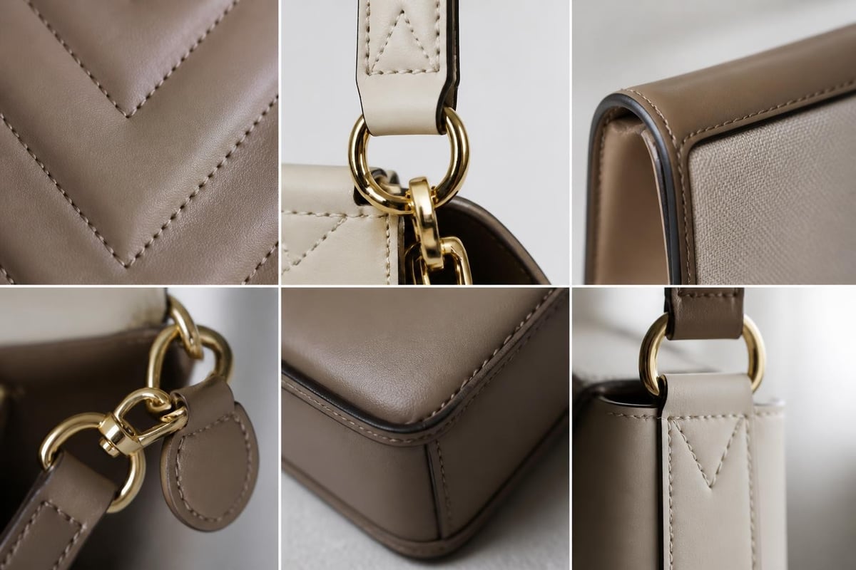 Crossbody bag construction details