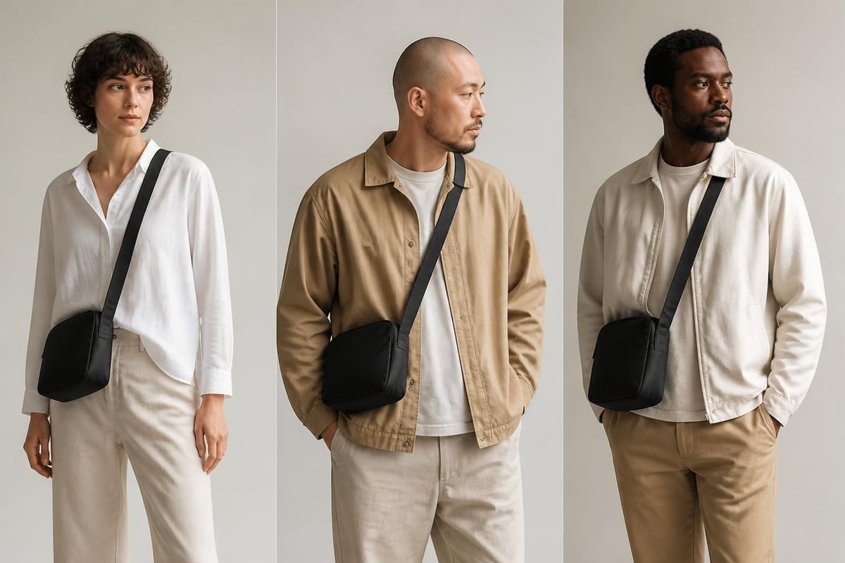 Crossbody bag fit positioning