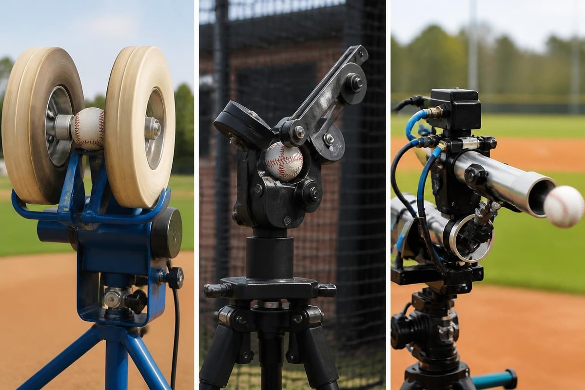 Baseball machine mechanical systems comparison