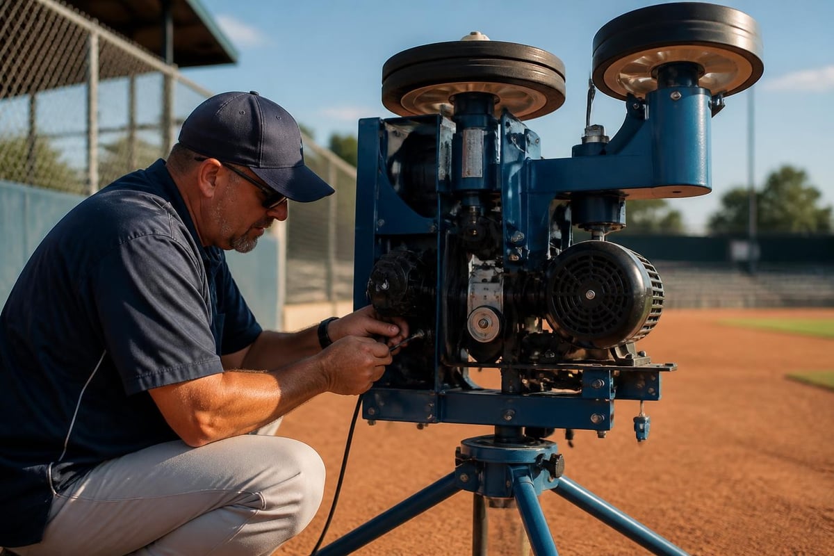 Baseball machine maintenance workflow