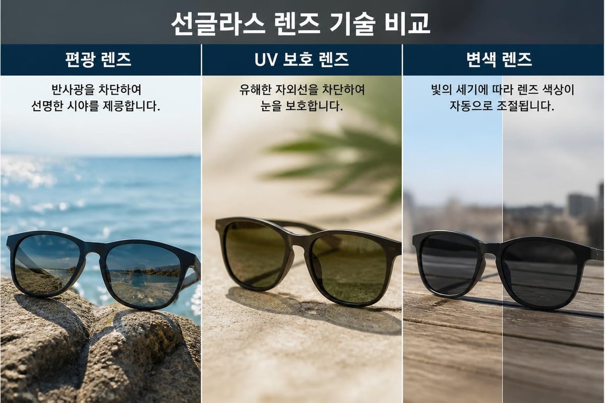 선글라스 렌즈 기능 비교