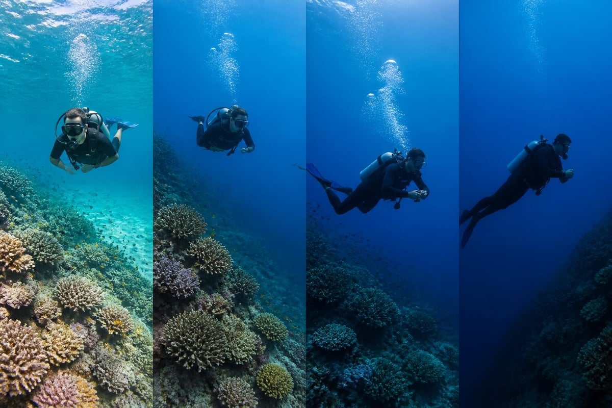 Open water certification dive progression