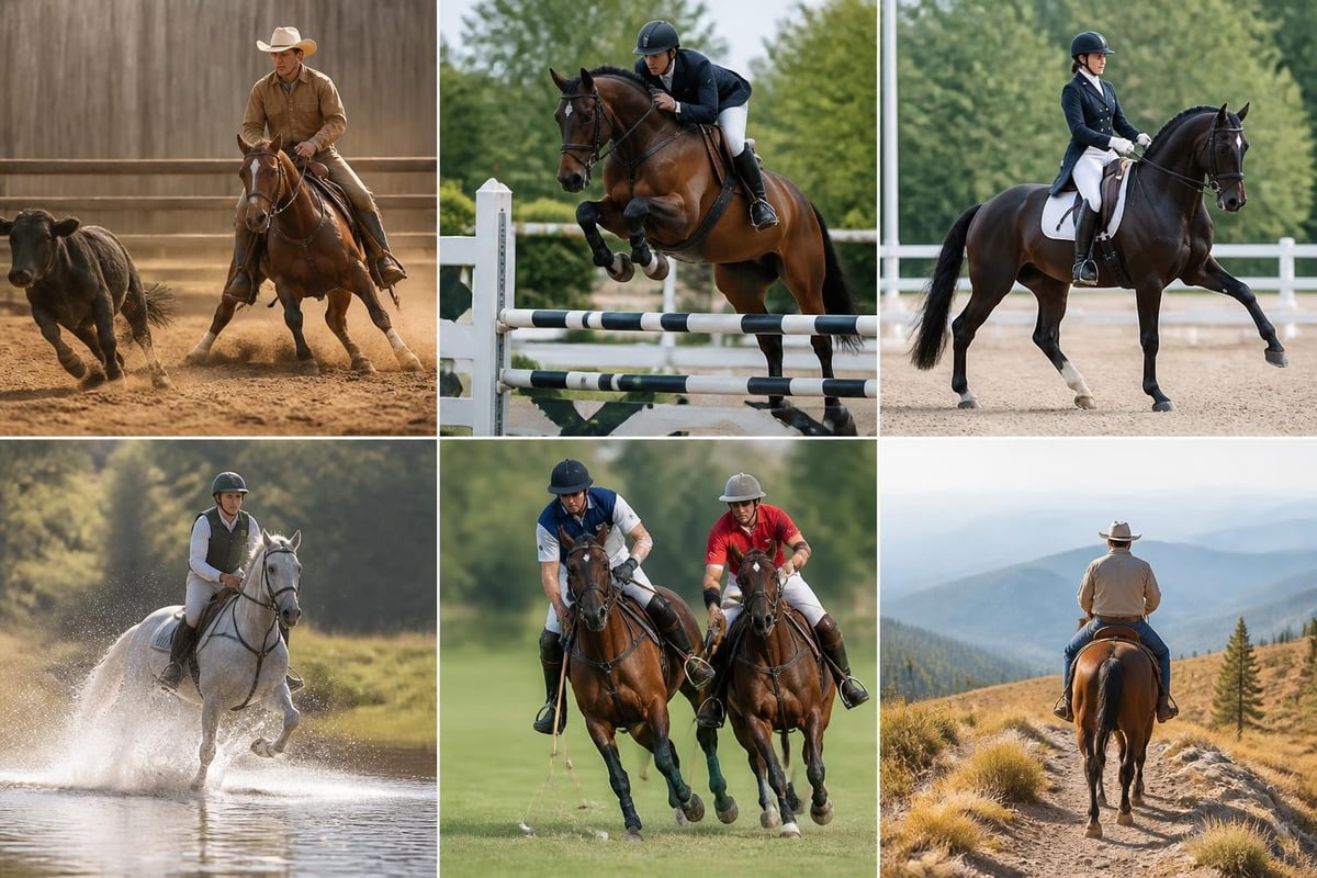 Different riding disciplines for men