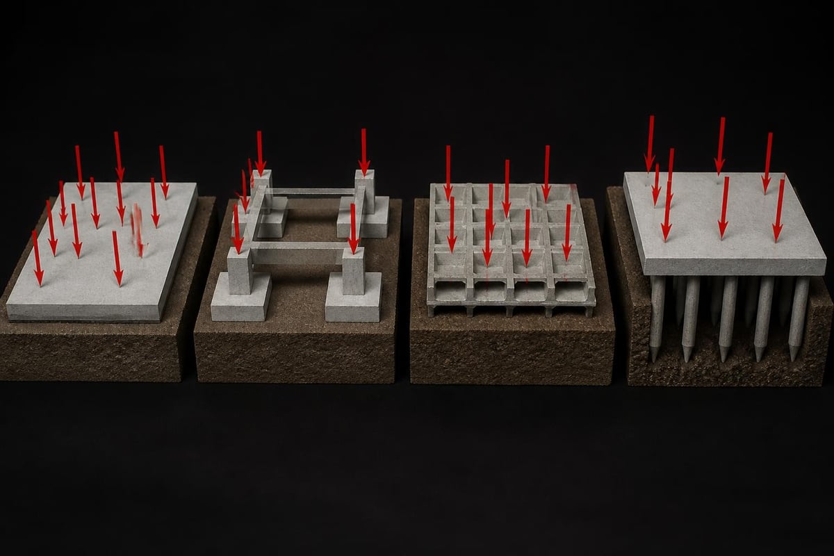 Raft foundation types comparison