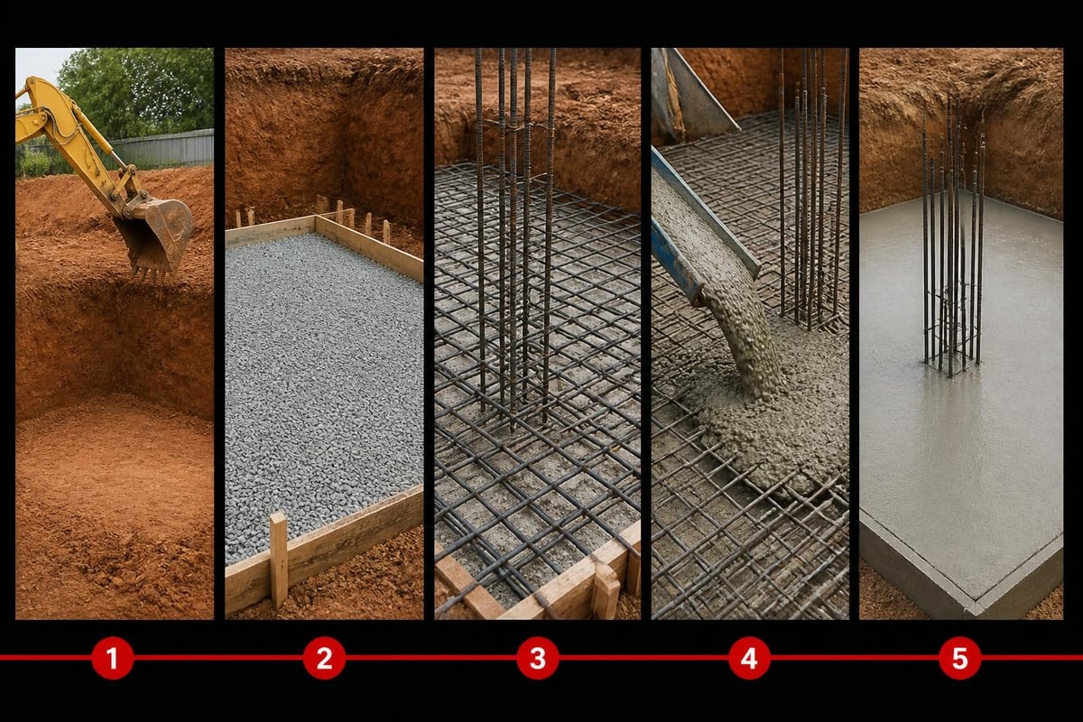 Foundation construction sequence