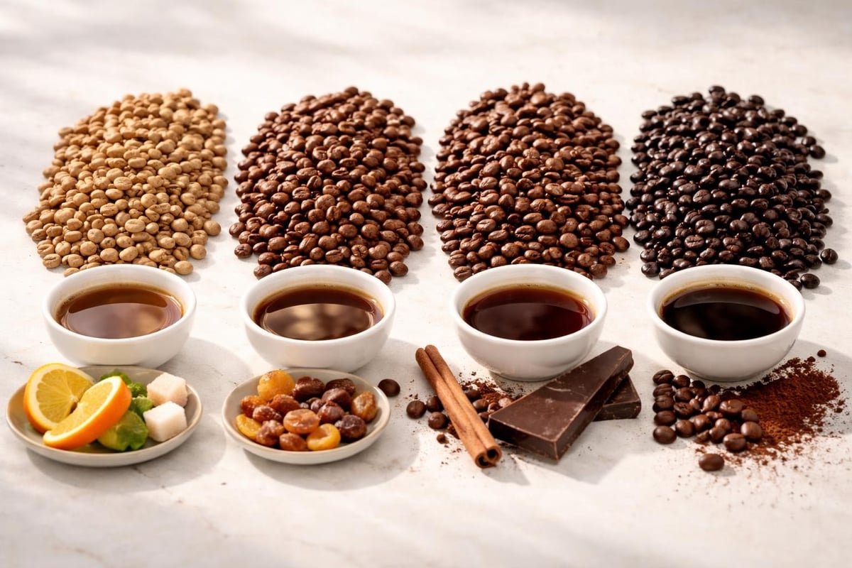 Niveaux de torréfaction du café
