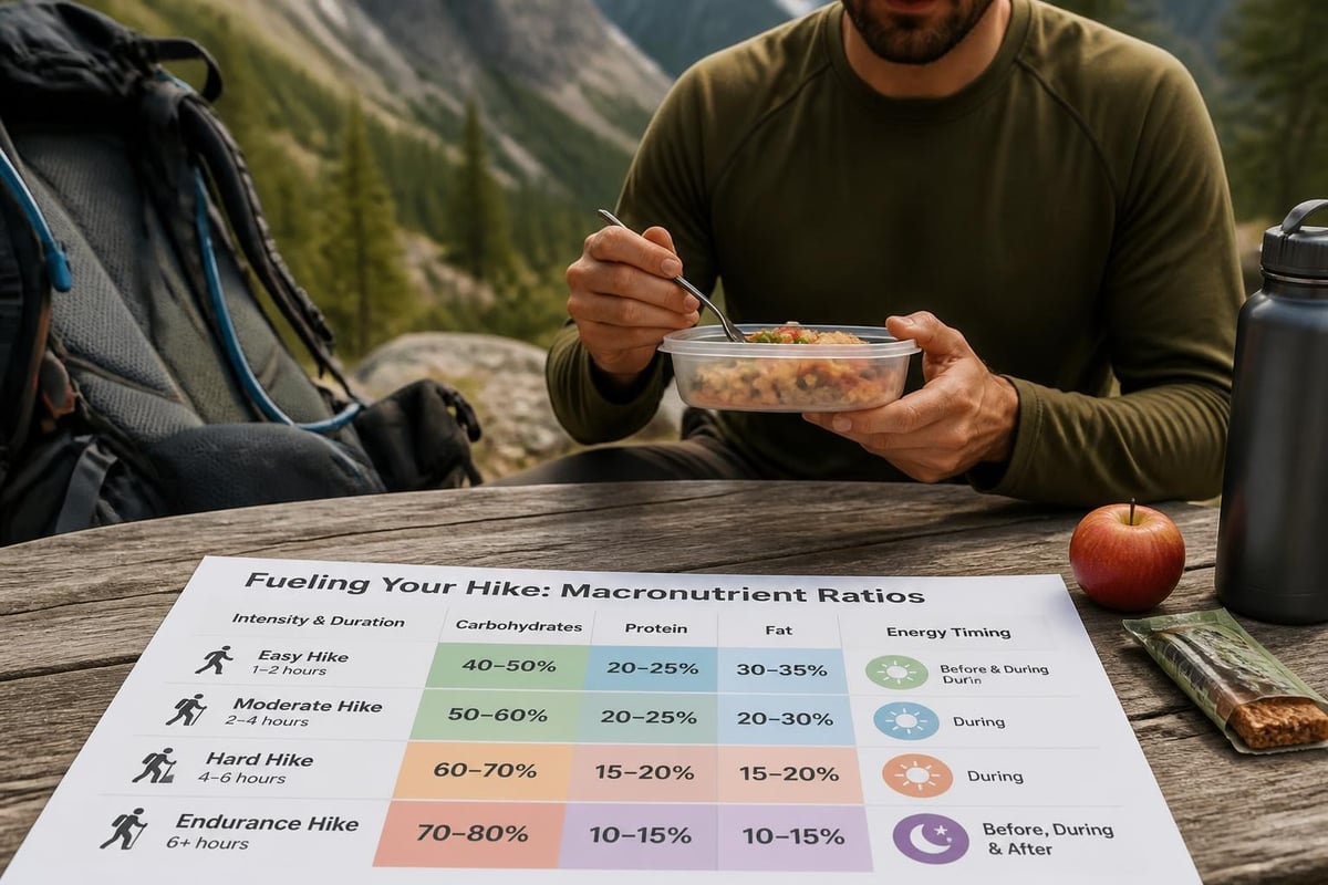 Macronutrient requirements for hiking
