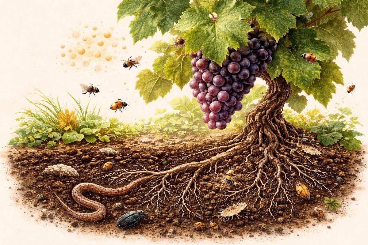 Organic vineyard ecosystem
