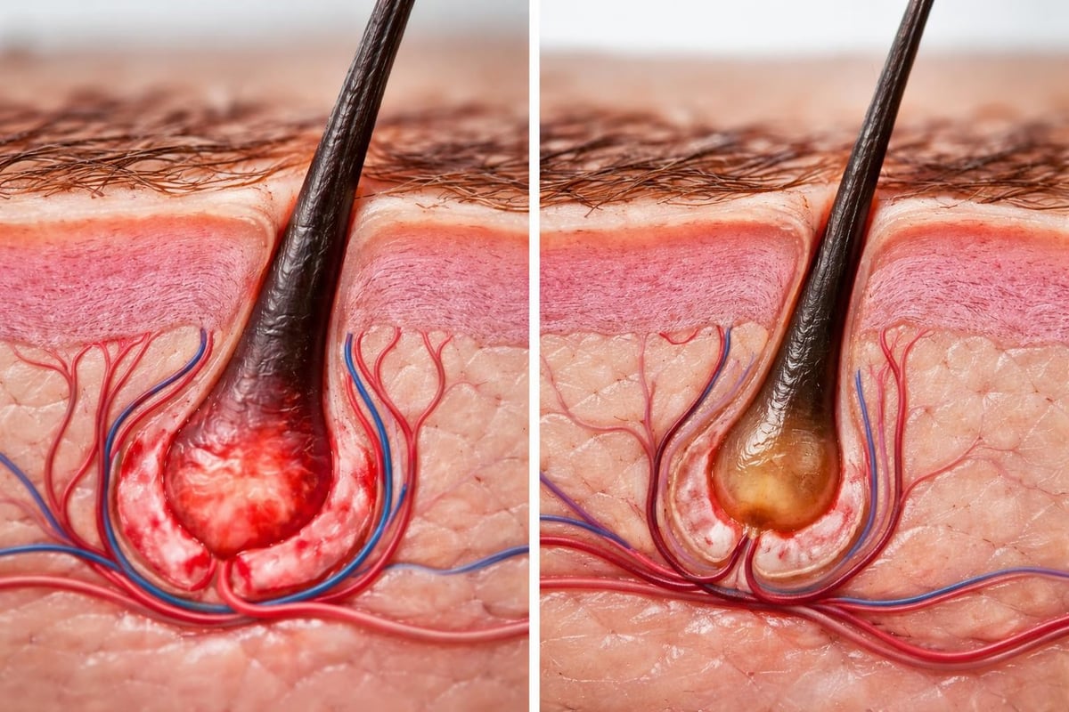 Mustache follicle structure