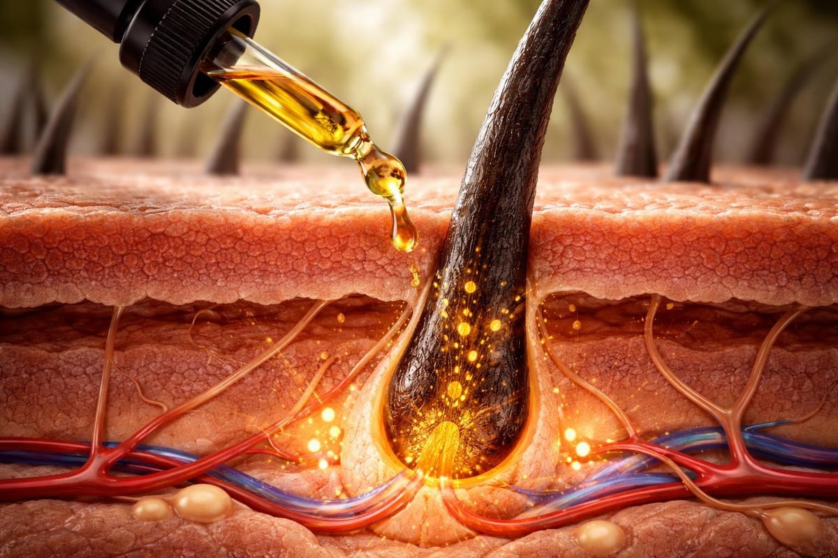 Beard oil absorption process