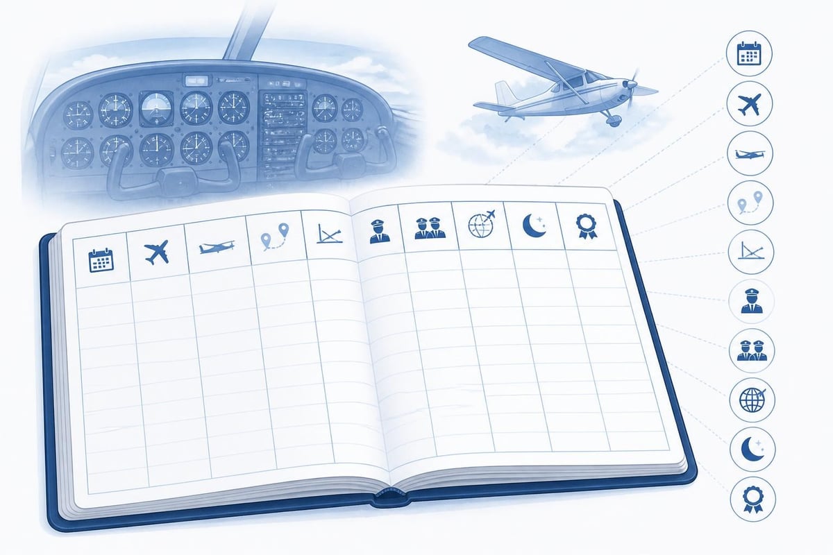 ASA logbook column structure