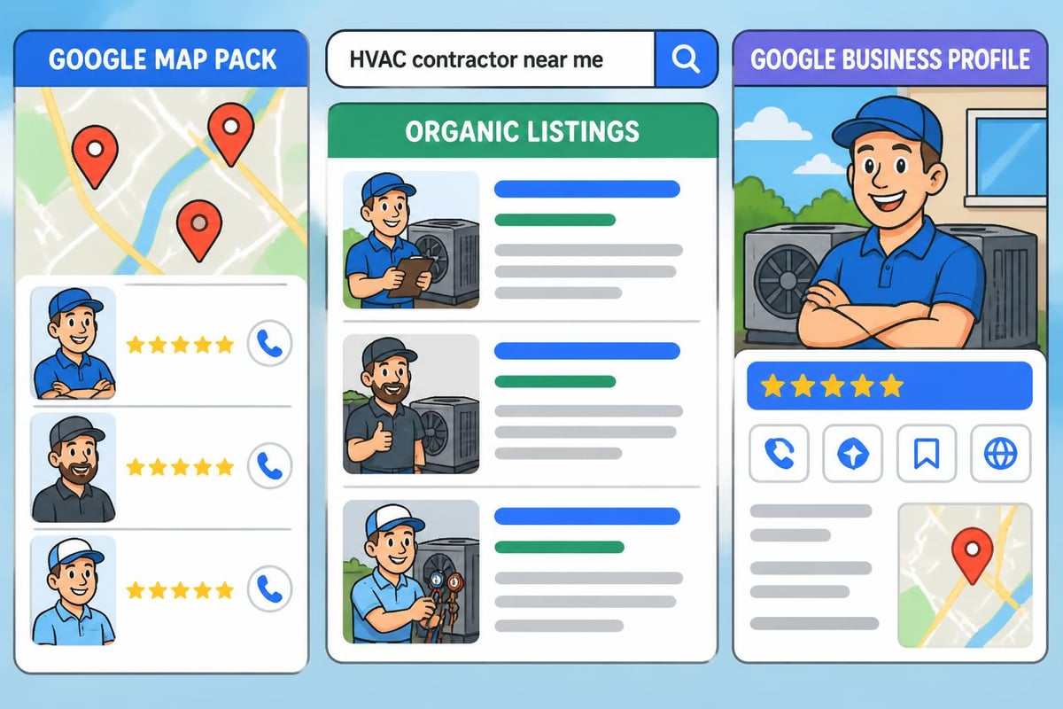Local search visibility strategy for HVAC businesses