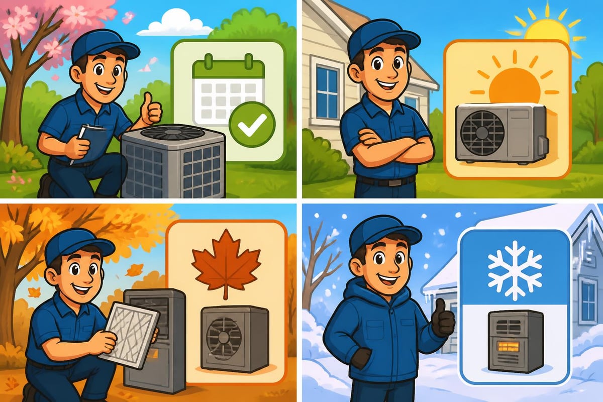 Seasonal HVAC content calendar